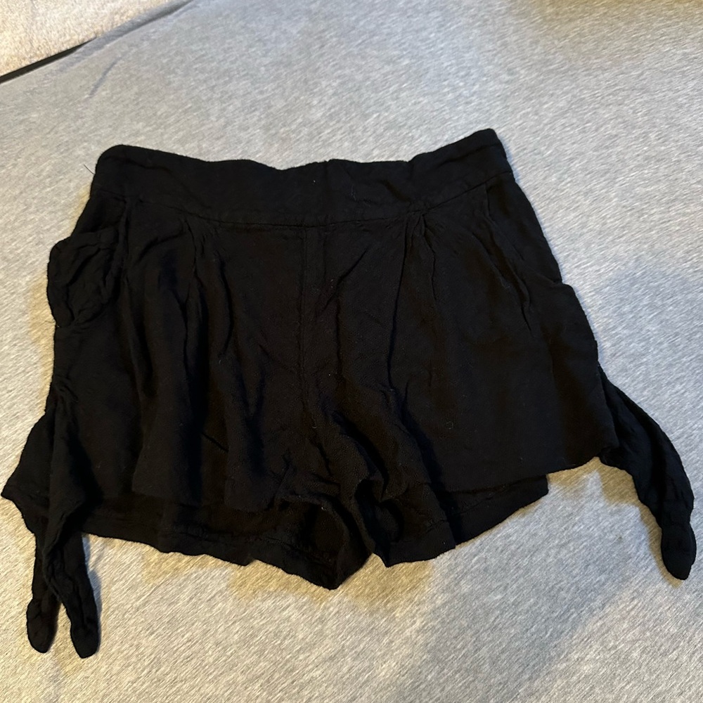 Free People Black Shorts with Side Ties